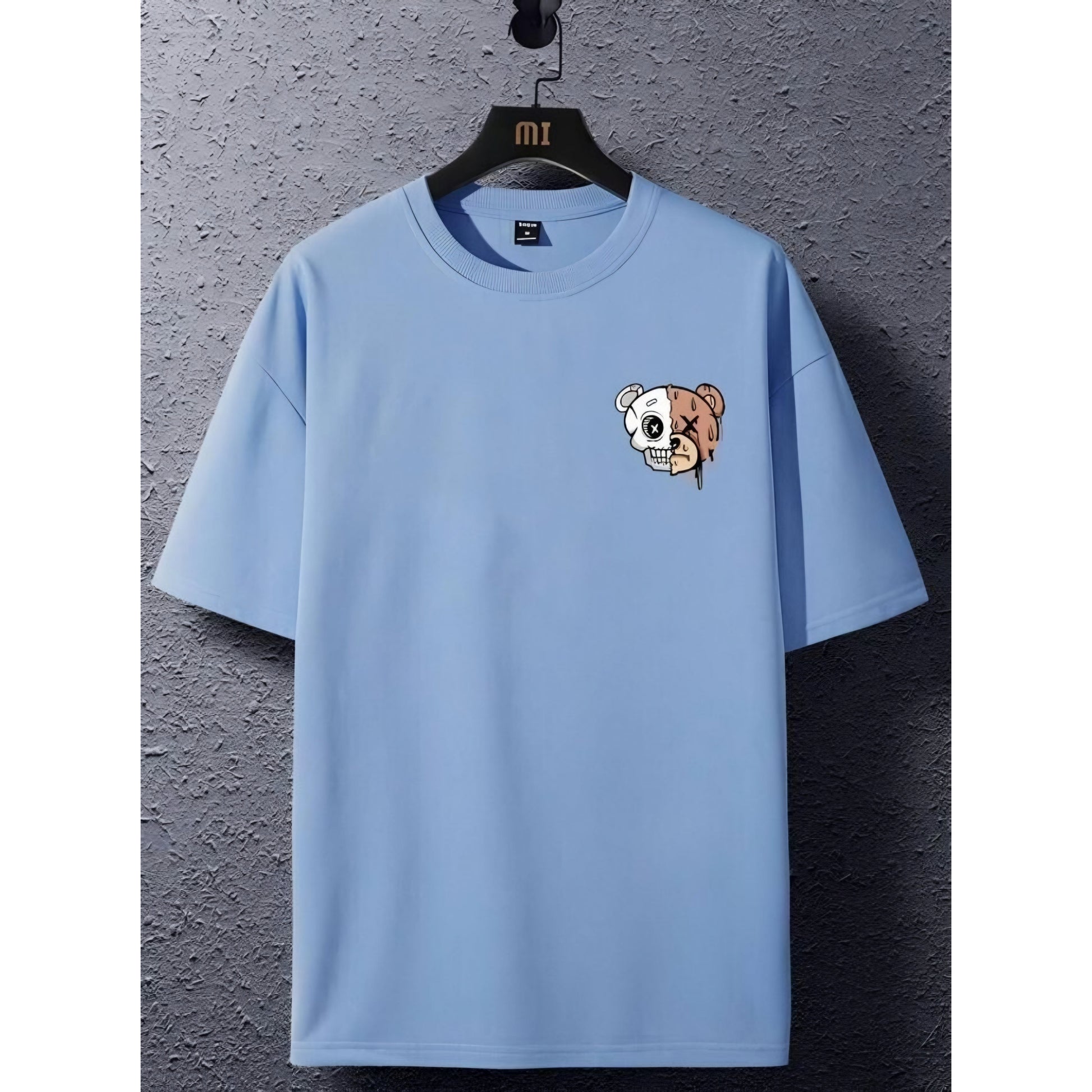 Happiness Half Skull Half Bear Graphic Tee – Inspirational Streetwear T-Shirt